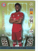 Alphonso Davies 2021 2022 Topps Match Attax Limited Edition Gold Series Mint Card #LE18