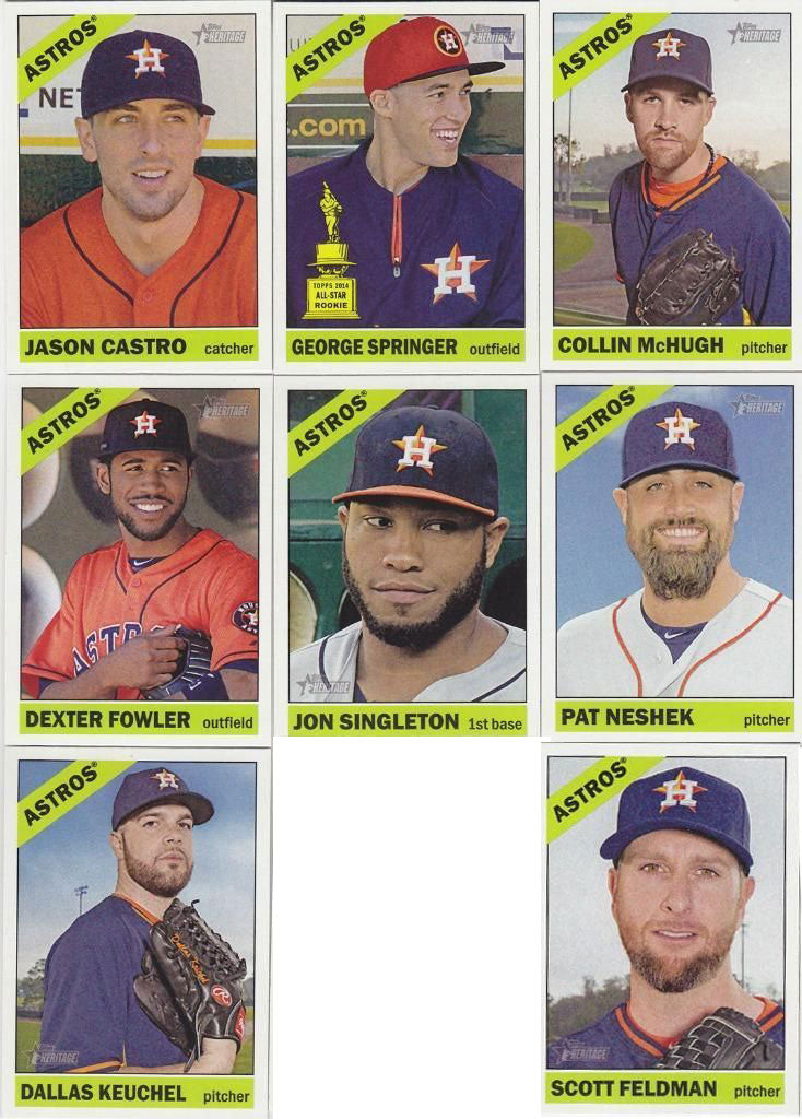 Houston Astros 2022 Topps Complete Mint Hand Collated 22 Card Team Set