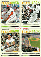 2013 Topps Heritage Baseball Flashbacks Insert Set with Koufax, Aaron, Mays+