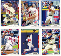 Atlanta Braves 2014 Topps OPENING DAY Series 11 card Team Set with Freddie Freeman Plus