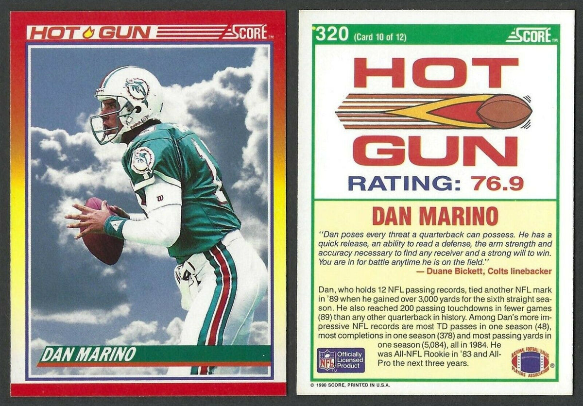 1990 Score Dan Marino Miami Dolphins #320 Football Card