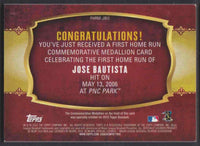 Jose Bautista 2015 Topps First Home Run Medallions Series Mint Card #FHRM-JBU