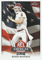 2018 LEAF NFL DRAFT Football Series Complete Mint 99 Card Master Set with Inserts including Multiple Cards of the Top Prospects Baker Mayfield, Sam Darnold, Josh Allen and many more