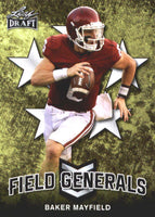 2018 LEAF NFL DRAFT Football Series Complete Mint 99 Card Master Set with Inserts including Multiple Cards of the Top Prospects Baker Mayfield, Sam Darnold, Josh Allen and many more