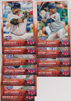 Boston Red Sox 2015 Topps Opening Day 12 Card Team Set Featuring Xander Bogaerts and Mookie Betts 1st Year Cards Plus