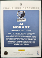 Ja Morant 2022 2023 Panini Donruss Franchise Features Series Mint Card #28