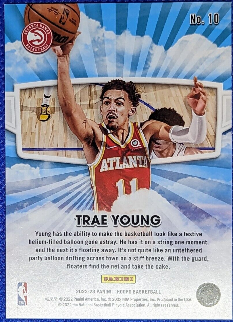 Trae Young 2022 2023 Panini Hoops Skyview Series Mint Card 10 The