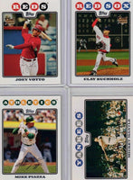 2008 Topps Baseball Series #1 Complete Mint 330 Card Set with Mickey Mantle Plus Rookie Cards of