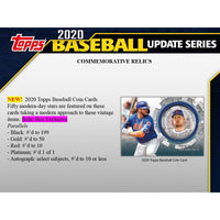 2020 Topps Baseball UPDATE Series Retail Box of 24 Packs