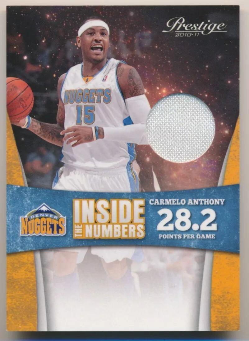 Carmelo Anthony 2010 2011 Prestige Inside the Numbers Game Used Jersey #5