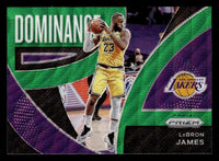 LeBron James 2021 2022 Panini Prizm Dominance Green Wave Series Mint Insert Card #6
