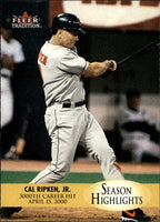 2000 Fleer Tradition Baseball Factory Sealed Update Series Set with Stars, Hall of Famers and Season Highlights Cards
