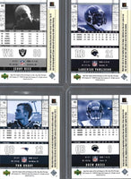 2004 Upper Deck LEGENDS Football Series Complete Mint Basic 90 Card Veteran Players Set Loaded with Stars and Hall of Famers including Tom Brady, Brett Favre and Peyton Manning Plus
