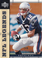 2004 Upper Deck LEGENDS Football Series Complete Mint Basic 90 Card Veteran Players Set Loaded with Stars and Hall of Famers including Tom Brady, Brett Favre and Peyton Manning Plus
