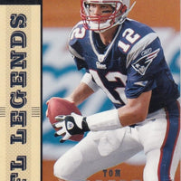 2004 Upper Deck LEGENDS Football Series Complete Mint Basic 90 Card Veteran Players Set Loaded with Stars and Hall of Famers including Tom Brady, Brett Favre and Peyton Manning Plus
