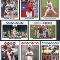 2008 Topps Series #1 & #2 Complete Mint Set with Mickey Mantle, Albert Pujols, Derek Jeter plus