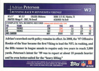 Adrian Peterson 2009 Topps Wal-Mart Exclusive Gold REFRACTOR Mint Card #W3

