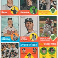 2012 Topps Heritage Baseball Complete Mint Basic 425 card set with Mike Trout First Heritage Card #207