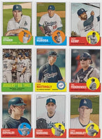 Los Angeles Dodgers 2012 Topps HERITAGE Series Team Set Featuring First Nathan Eovaldi Card Plus Don Mattingly Clayton Kershaw and Others
