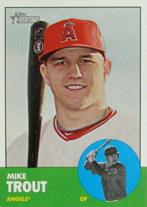 2012 Topps Heritage Baseball Complete Mint Basic 425 card set with Mike Trout First Heritage Card #207