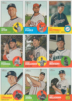 2012 Topps Heritage Baseball Complete Mint Basic 425 card set with Mike Trout First Heritage Card #207
