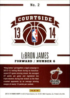 LeBron James 2013 2014 Hoops Courtside Basketball Series Mint Card #2
