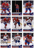 Montreal Canadiens 2013 2014 Score Hockey Series HUGE 21 Card Factory Sealed Team Set with Carey Price Plus with EXCLUSIVE Rookie Cards of Brendan Gallagher card #BG and Alex Galchenyuk card #AG.
