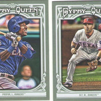 Texas Rangers 2013 Topps GYPSY QUEEN Series Basic 8 Card Team Set Featuring Adrian Beltre with Jurickson Profar and Mike Olt Rookies Plus