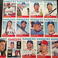 Texas Rangers 2013 Topps HERITAGE Series Complete Basic 13 Card Team Set with Yu Darvish All Star Rookie Cup Card Plus