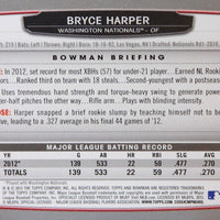 Washington Nationals 2013 Bowman Team Set with Bryce Harper and Stephen Strasburg Plus