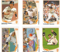 San Francisco Giants 2013 Topps Complete 31 card team set with Buster Posey, Tim Lincecum+
