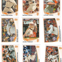 San Francisco Giants 2013 Topps Complete 31 card team set with Buster Posey, Tim Lincecum+
