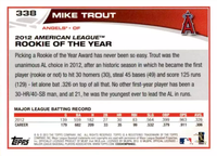 2013 Topps Baseball Series #2 Set (#332-661)--Loaded with Stars and Rookies including Mike Trout AL ROY Card
