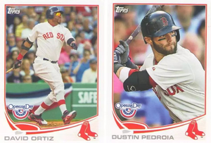 Boston Red Sox 2013 Topps Opening Day 6 Card Team Set with Dustin Pedroia, David Ortiz+