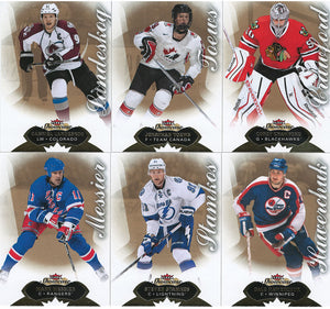 2014 2015 Fleer Showcase Hockey Complete Mint 100 Card Set Loaded with Stars and Hall of Famers including Wayne Gretzky, Sidney Crosby, Bobby Hull and Alexander Ovechkin Plus