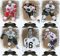 2014 2015 Fleer Showcase Hockey Complete Mint 100 Card Set Loaded with Stars and Hall of Famers including Wayne Gretzky, Sidney Crosby, Bobby Hull and Alexander Ovechkin Plus
