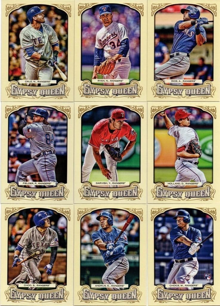 Texas Rangers 2014 Topps GYPSY QUEEN Series Basic 12 Card Team Set with Nolan Ryan,  Beltre, Darvish+