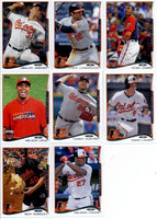 Baltimore Orioles 2014 Topps Complete 28 Card Team Set with Manny Machado Future Stars Card 24 Plus
