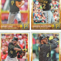 Pittsburgh Pirates 2015 Topps Complete Series One and Two Regular Issue 23 card team set with Andrew McCutchen, Gerrit Cole plus