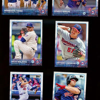 Minnesota Twins 2015 Topps Complete Series One and Two Regular Issue 24 card Team Set with Joe Mauer, Torii Hunter+