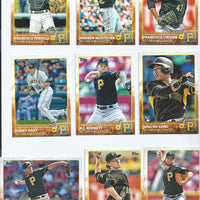Pittsburgh Pirates 2015 Topps Complete Series One and Two Regular Issue 23 card team set with Andrew McCutchen, Gerrit Cole plus