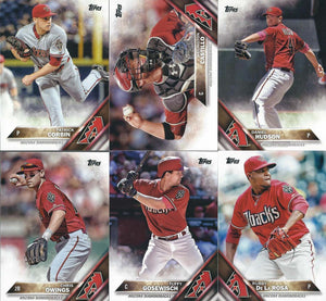 Arizona Diamondbacks 2016 Topps Baseball Regular Issue Complete Mint 27 Card Team Set with Paul Goldschmidt and Jean Segura Plus