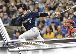 Milwaukee Brewers 2017 Topps Complete 23 card Team Set with Ryan Braun Plus