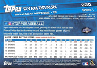 Milwaukee Brewers 2017 Topps Complete 23 card Team Set with Ryan Braun Plus
