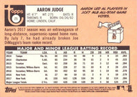 Aaron Judge 2018 Topps Heritage Series 2017 All-Star Rookie Mint 2nd Year Card #25
