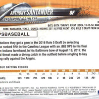 Baltimore Orioles 2018 Topps Complete 23 Card Team Set with Trey Mancini Future Stars and Anthony Santander Rookie Plus