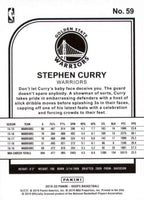 Stephen Curry 2019 2020 Panini Hoops Series Mint Card #59
