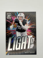 Maxx Crosby 2024 Panini Donruss Optic Light It Up Series Mint Card #12
