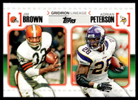 Jim Brown / Adrian Peterson 2010 Topps Gridiron Lineage Series Mint Card #GL-BP
