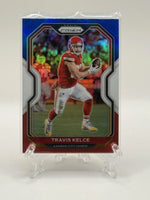 Travis Kelce 2020 Panini Prizm Red White and Blue Series Mint Card #122
